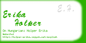 erika holper business card